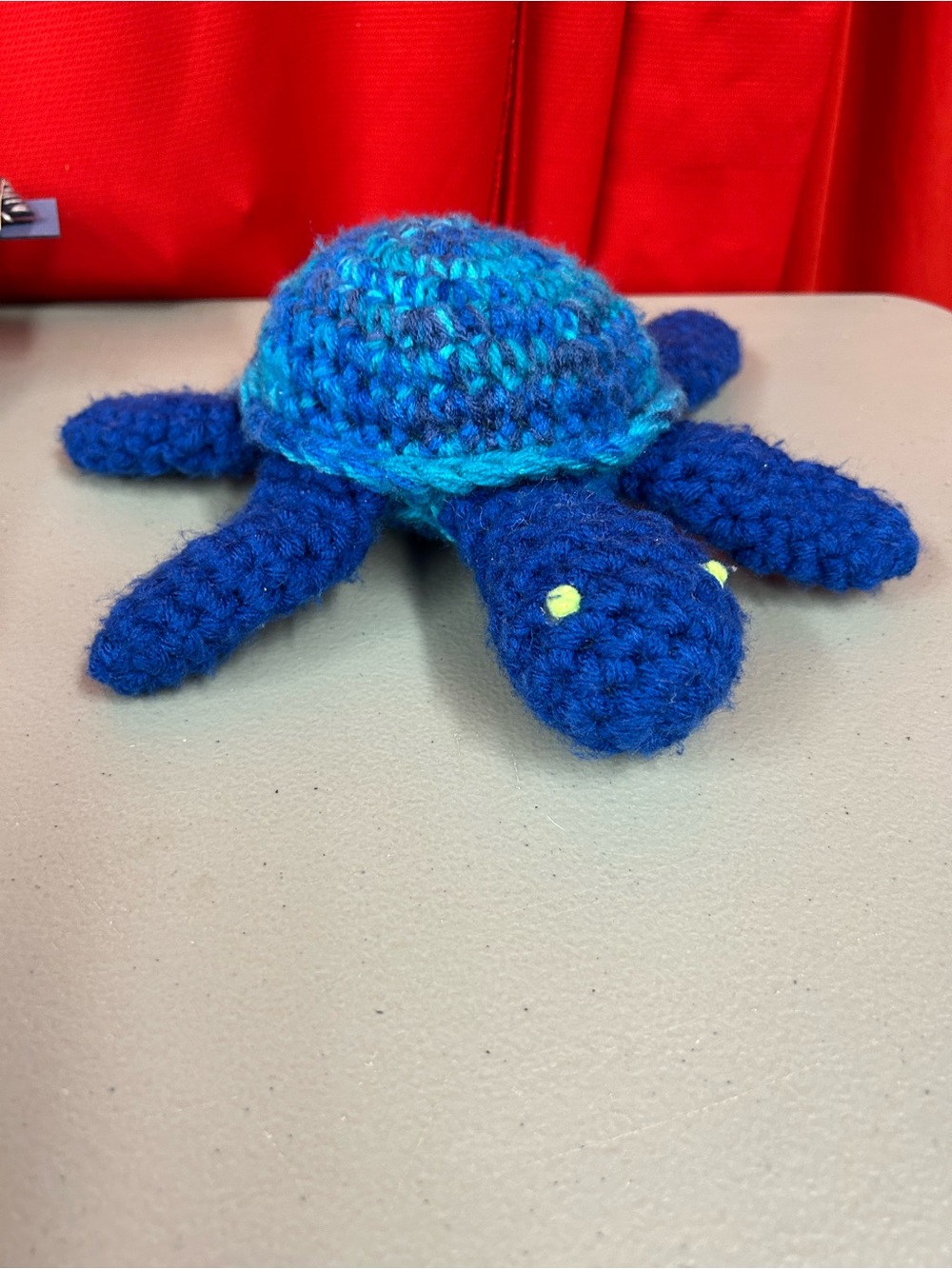 Handmade Blue Crocheted Turtle Plush - Kids Other